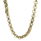 20" New 925 Silver & Gold Plate Belcher Chain Necklace (57.3g) - Goldbank Jewellers